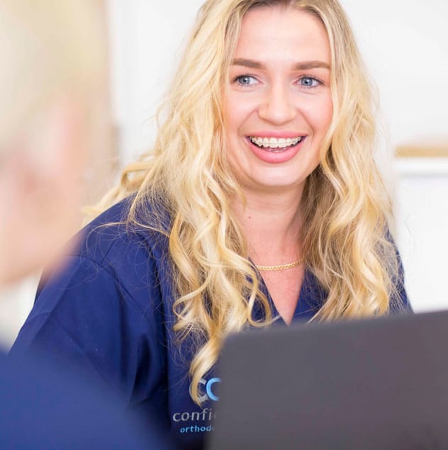 Customer with new incognito braces